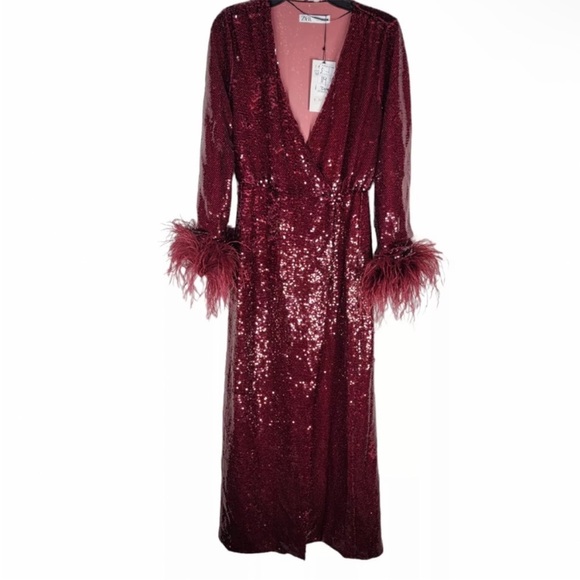 Zara feather sequins dress limited edition - Picture 13 of 13